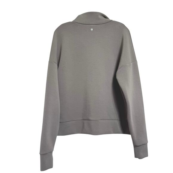 CALIA Women's Soft Scuba 1/4 Zip Relaxed Sweatshirt Gauntlet Gray Size Large - Picture 8 of 10